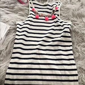 J. Crew Crewcuts Striped w/ Embellished Tank Dress